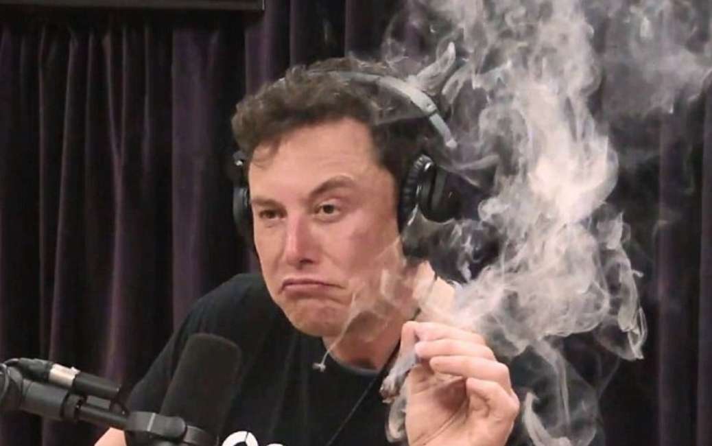 elon musk smoke